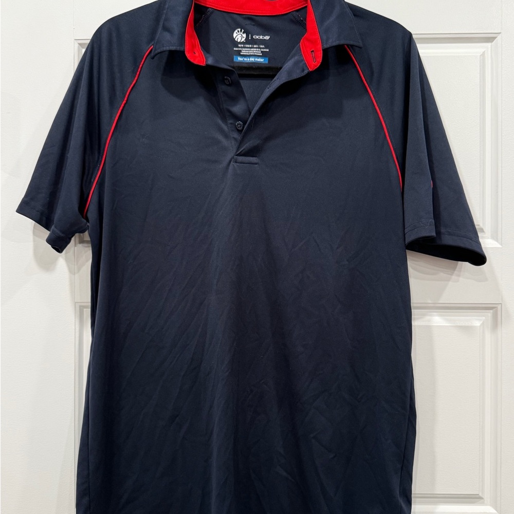 Chickfila Men's Polo in Navy with Red Trim